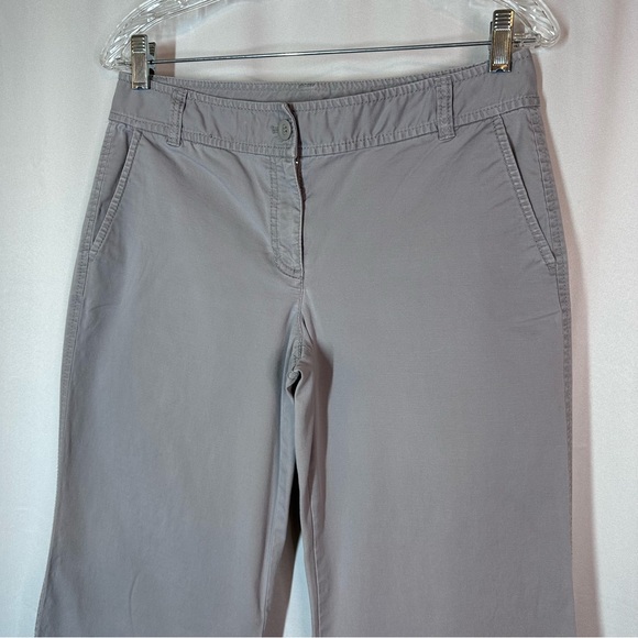 Loft Signature Chino Slacks Sz 4 Wide-Leg Mid Rise Flat Front Pants Office EUC - Picture 3 of 11